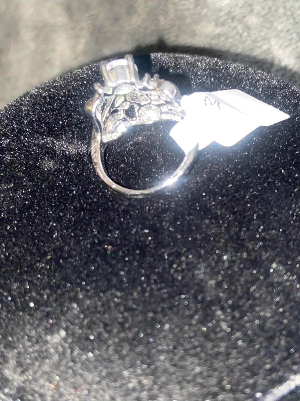 Moissanite/Sterling Silver Ring - Picture 4 of 5